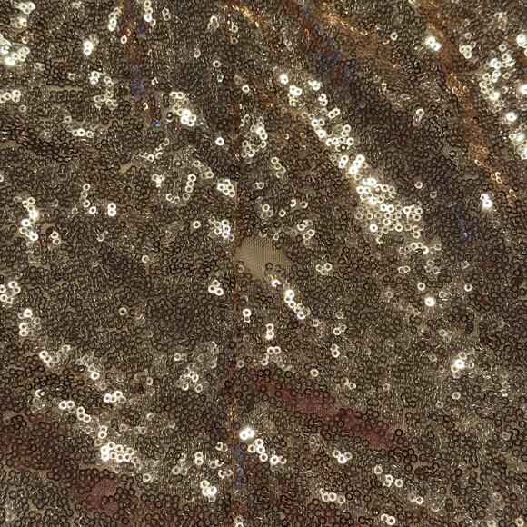 Lulus Dress All Over Sequin Y2K Hollywood Disco Glam Gatsby Rose Gold Small Flaw - Picture 8 of 11